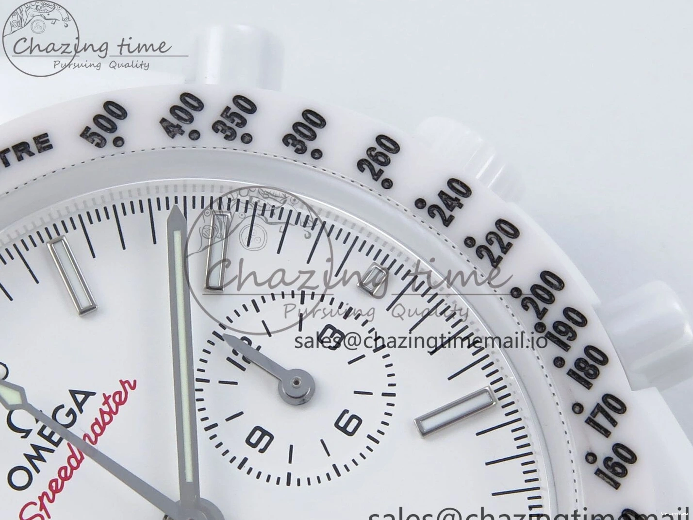 0522 Speedmaster White Side Of The Moon N1F 1:1 Best Edition White Dial White Ceramic on White Leather Strap A GoAnywhere 7694